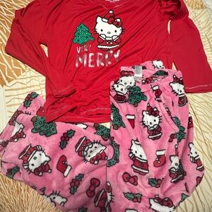 Hello Kitty Red and Pink adult Pajamas